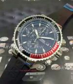 Perfect Replica ORIS Chronograph Watch Black&Red Bezel